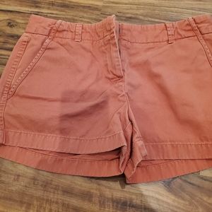 J Crew Burnt Orange Chino Shorts